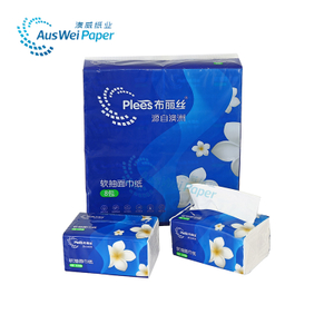PLEES Series-- AWRC012-10 soft Facial Tissue 4ply premium household tissue paper 