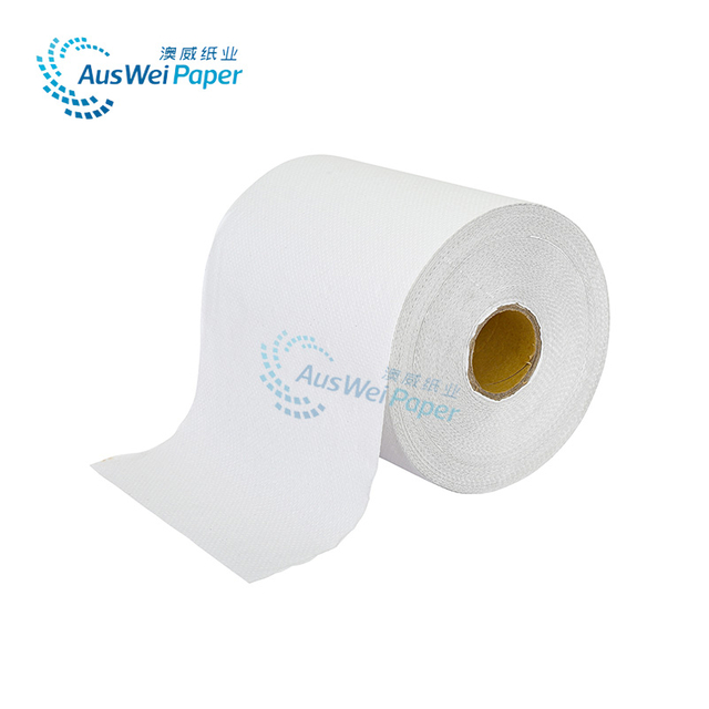 Auswei factory 1 PLY-full Embossing ZD640-BJ1-12 Recycle-jumbo Hand Towel washroom dry water tissue 