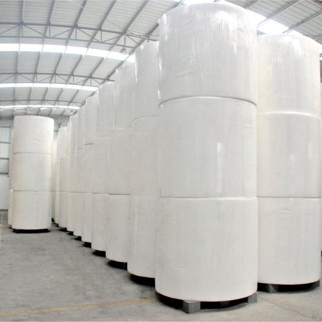 Factory wholesale ISO certificate life paper raw virgin pulpy recycled pulp 1400mm tissue jumbo mother roll 