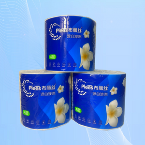 Plees Brand Paper Roll China Tissue Manufacturer 4 Ply Toilet Paper Roll Bathroom Paper Tissue