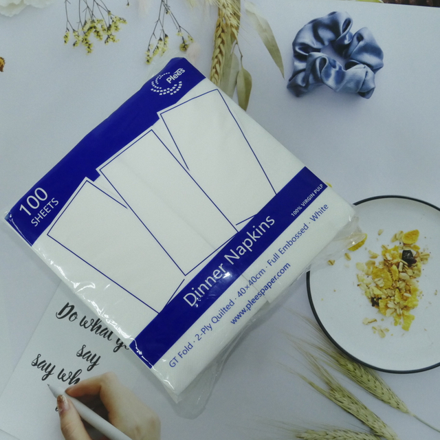 China Factory Select Raw Meterial Paper Napkin Virgin Pulp Dinner Paper Household Pack Tissue Serviette 